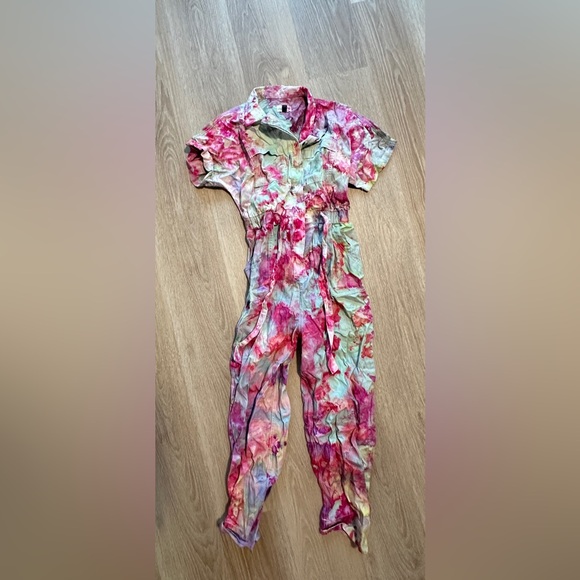 Universal Thread Cotton Custom Iced-Dye Jumpsuit